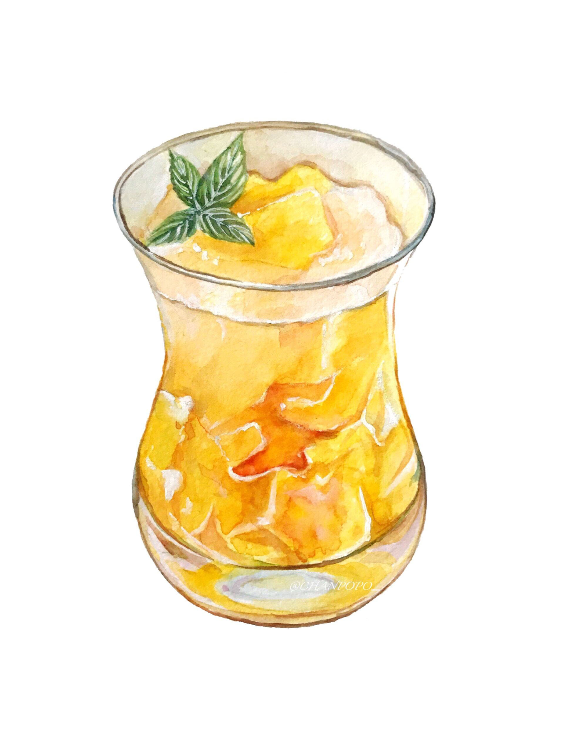 【小美食】水彩 手绘 绘画 插画 原创 冰饮 饮品