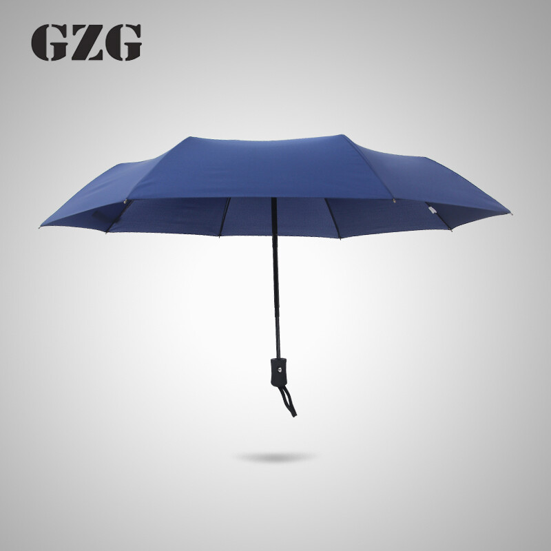 gzg 全自动雨伞折叠纯色商务晴雨伞男女广告伞定制logo韩国创意