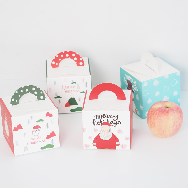 韩国可爱圣诞节diy礼物包装盒 小清新苹果礼品盒收纳盒圣诞糖果盒