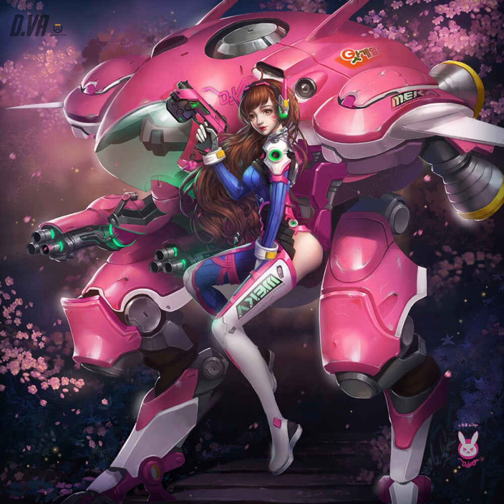 【守望先锋 dva】【人物】【cg】【插画】【少女】【参考】【唯美】