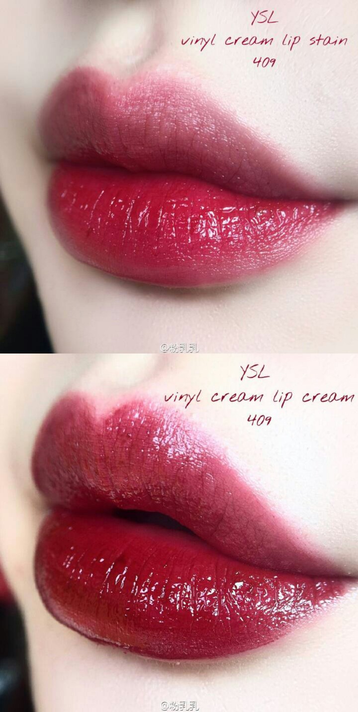 唇膏试色#秋冬口红种草#ysl vinyl cream lip stain 409 ysl黑管唇釉