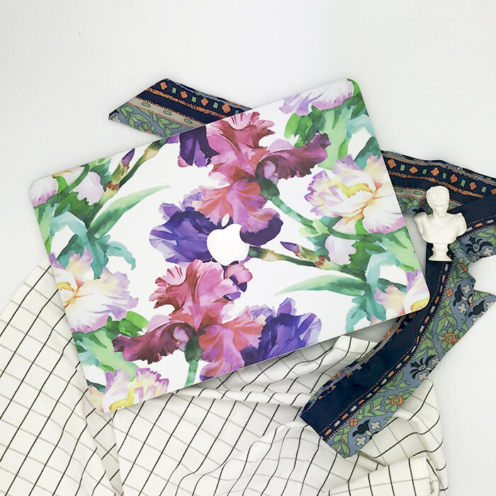 秋冬花朵韩国MacBook苹果笔记本电脑贴纸 pr