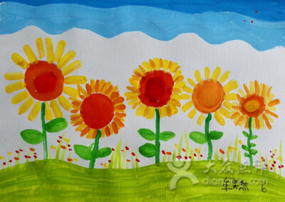 青岛海航儿童美术班作品《向日葵》