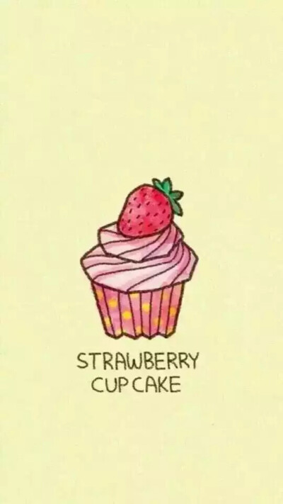 纸杯蛋糕 红色 草莓 甜品 甜点 美味 美食 小清新 屏保 背景 壁纸