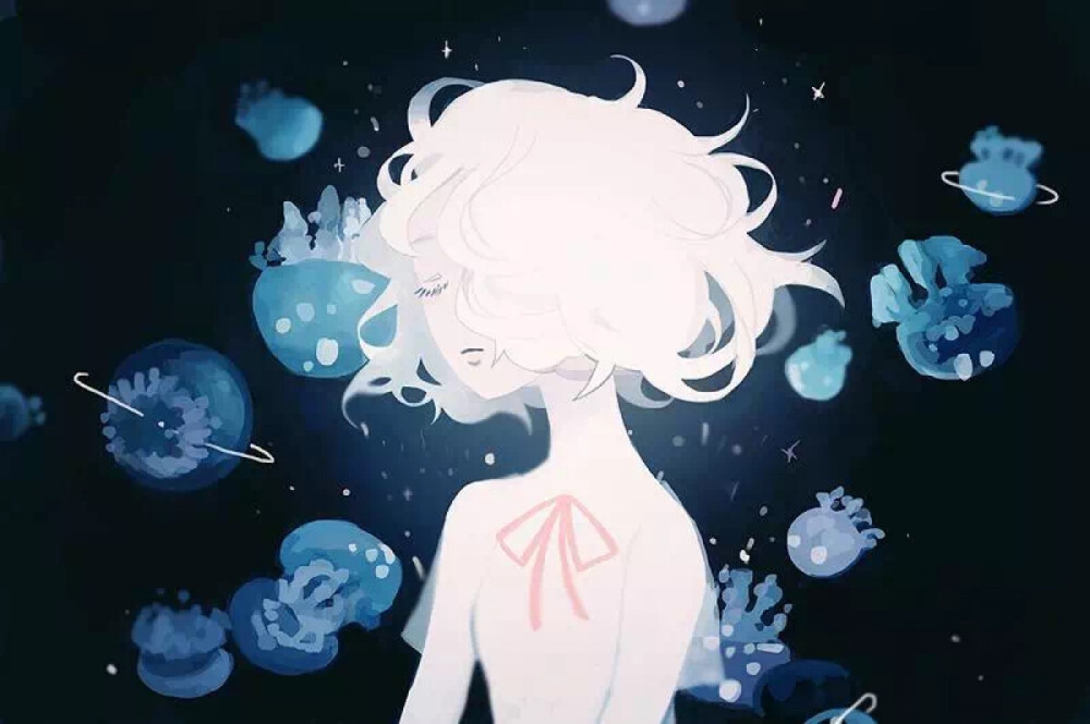 唯美人物插画
