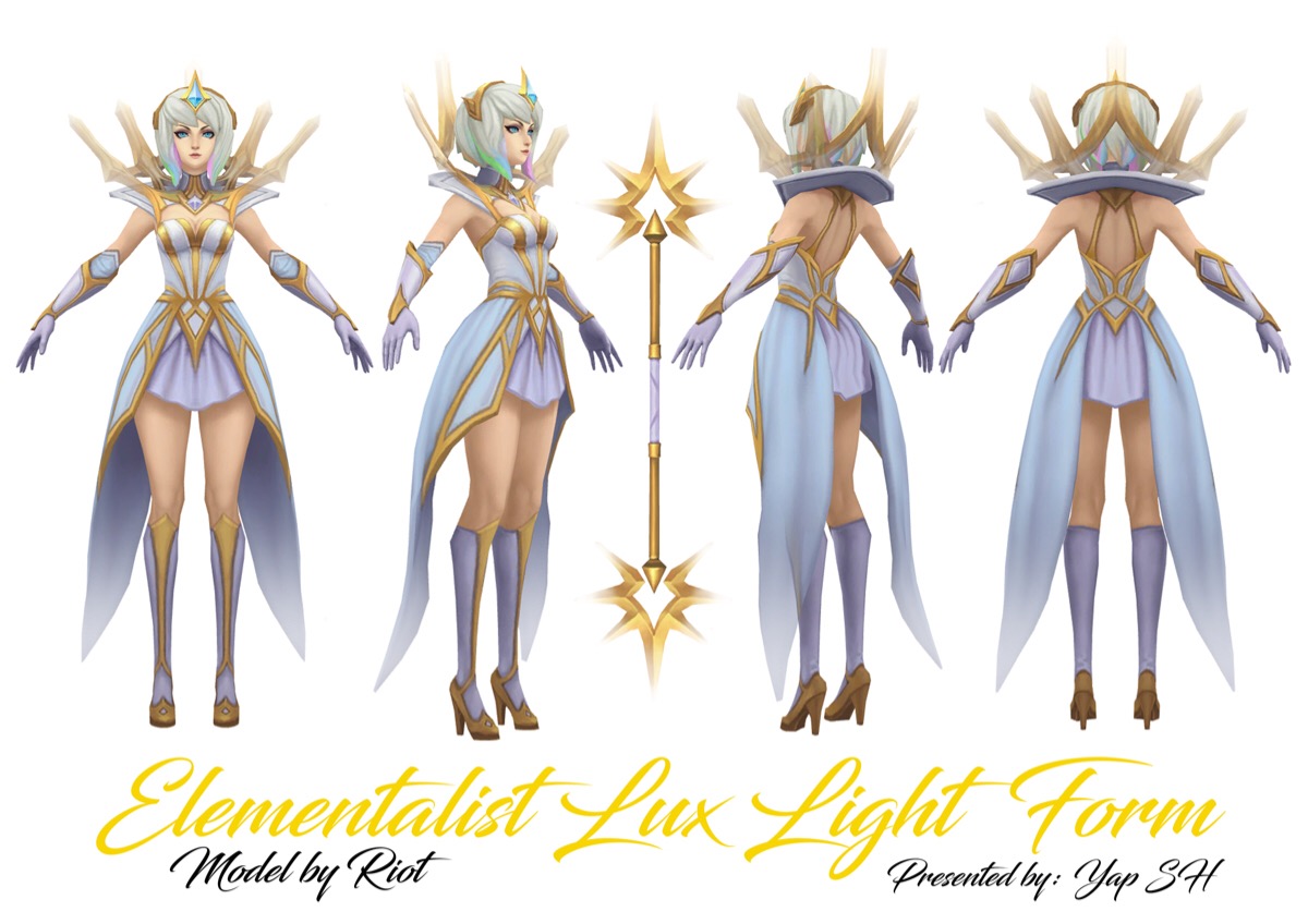 大元素使 光辉女郎人设 lol 拉克丝 lux英雄联盟 lol