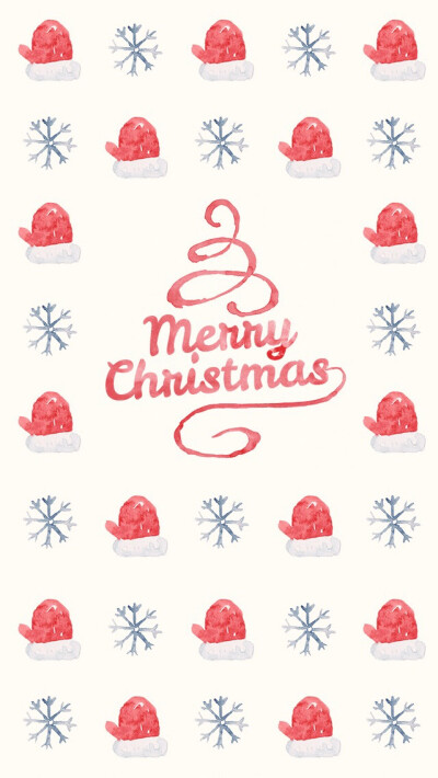 merry christmas 圣诞壁纸 水彩 清新 来自motif