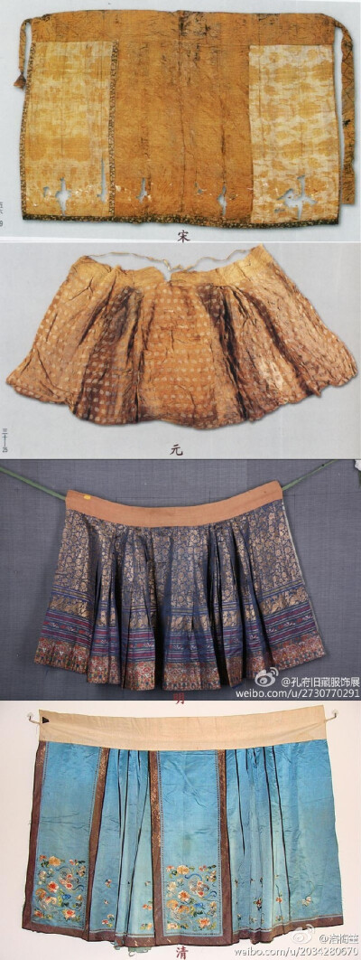 马面裙#始于南宋,当时这种裙子的宽度仅有一百二三十厘米,这种设计