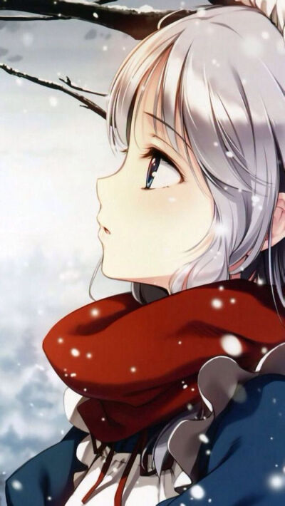 阿藤推荐动漫美图 属于你自己的最美风景 唯美意境 女生 简约 下雪天