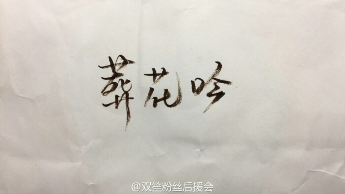 双笙 新歌 葬花吟 手写 双笙亲笔(●)