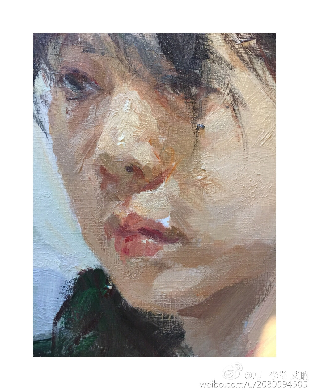 色彩头像,by厚一学堂艾鹏纸质:油画纸色彩清透饱满,人物塑造放大可学