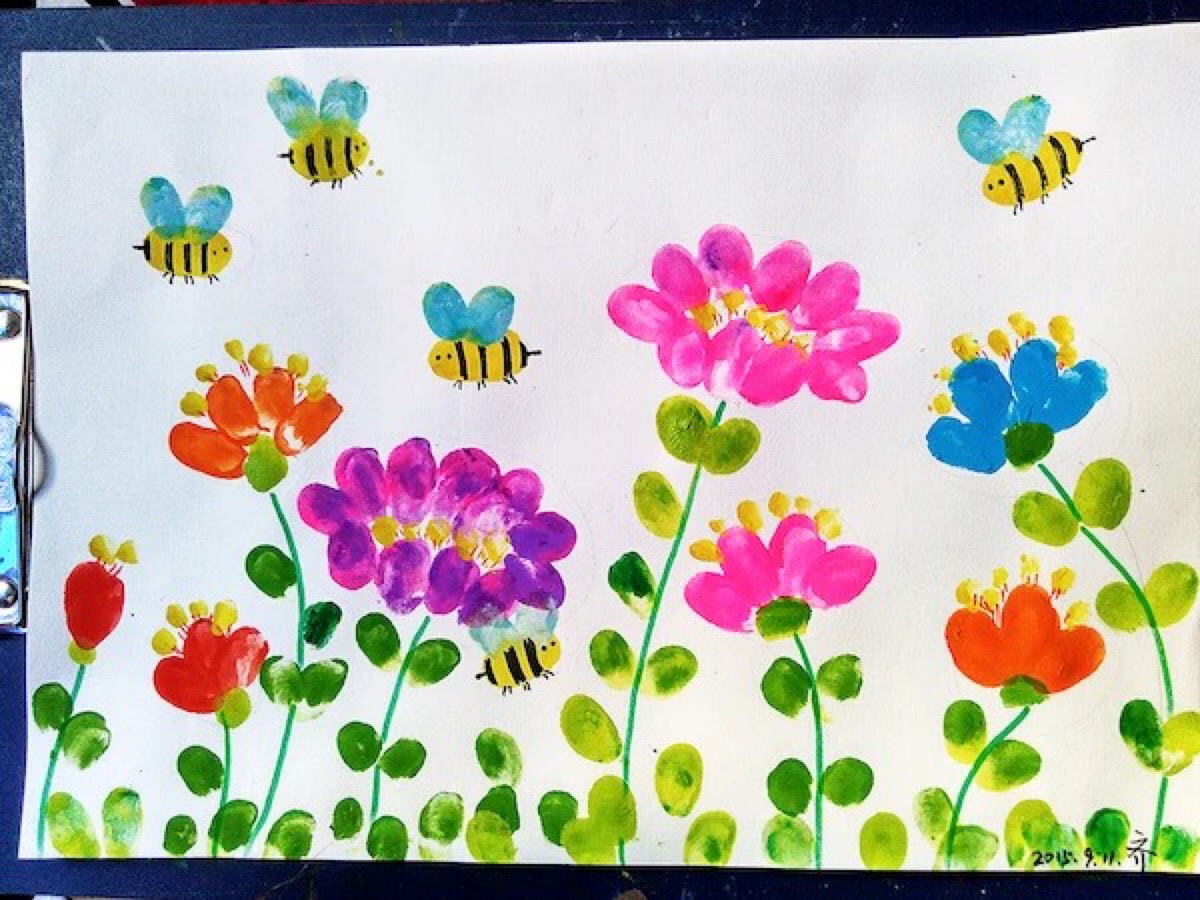 儿童简单手指印画教程 蚂蚁手指绘画怎么做（鹅的简笔画） - 有点网 - 好手艺