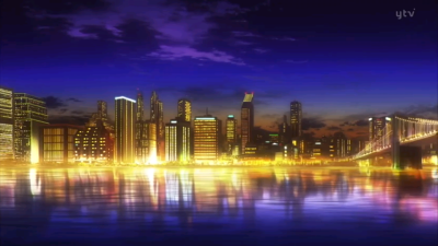 名侦探柯南 动漫 场景 日本 桥 建筑 城市 海 夜景 唯美 梦幻 壁纸