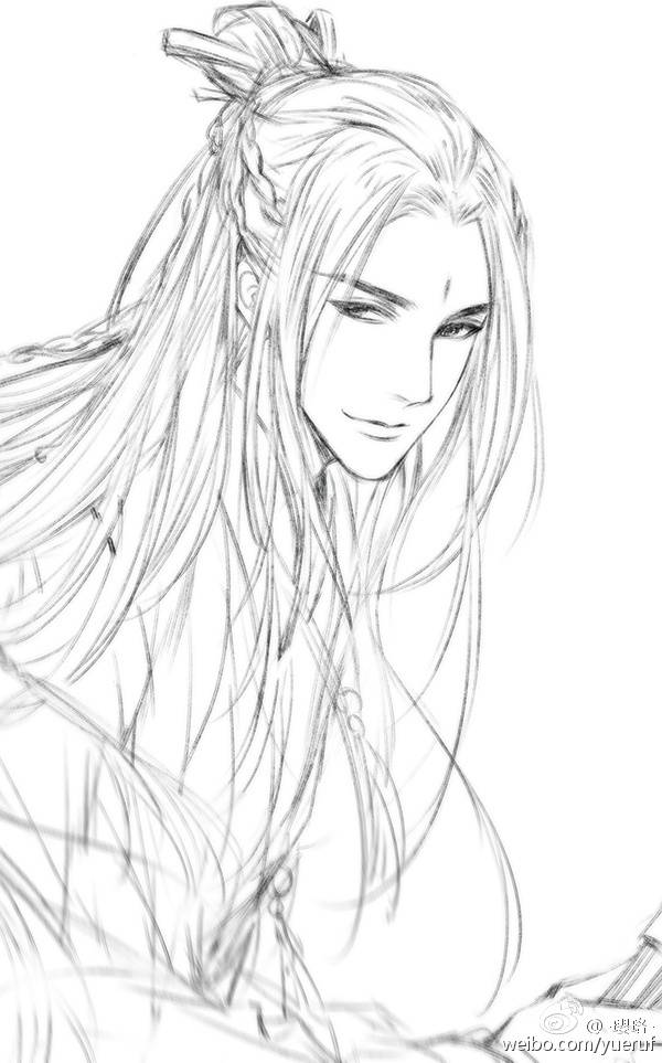 美男线稿