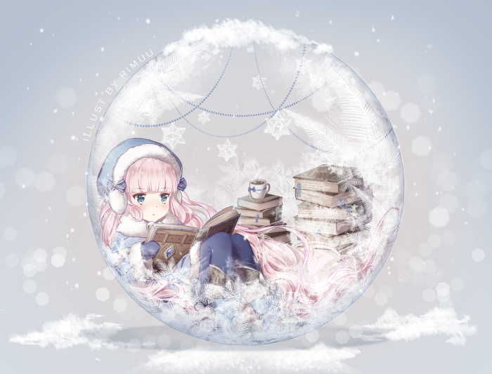 『沫沫』动漫原创 插画手绘 二次元 少女 唯美 萌雪 水晶球