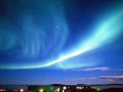 星空极光晚霞