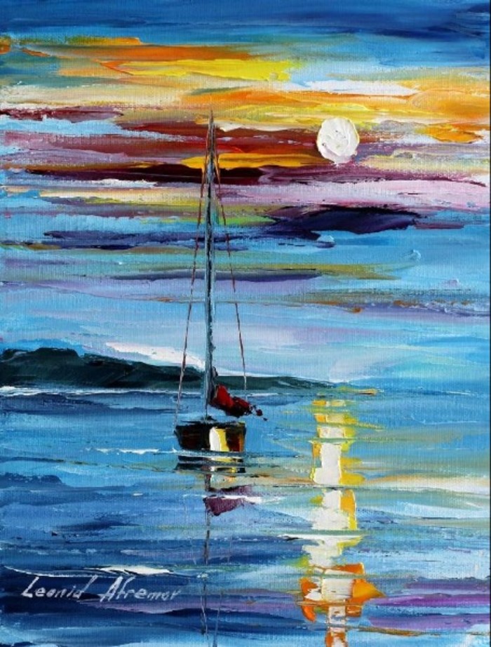 leonid afremov 的印象派油画 - 堆糖,美图壁纸兴趣