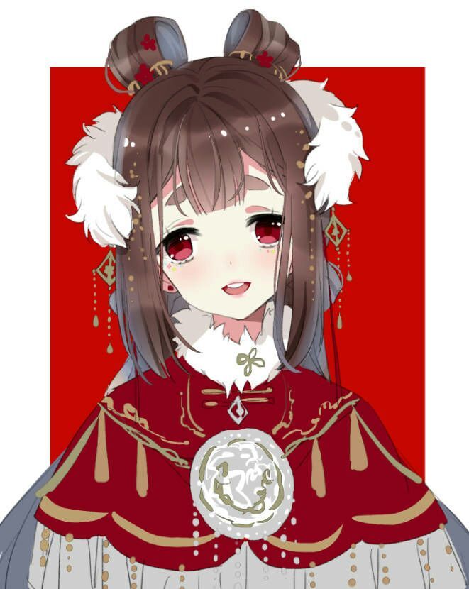 羽毛少女 红衣 二次元