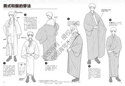 编写中参考了众多日本和服类书籍,分类介绍了和服的基本样式和穿法