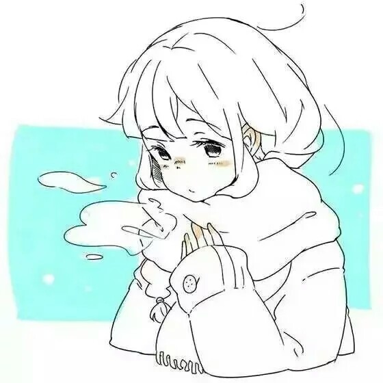 by:九九 动漫女生头像 简笔画 线稿 头像 卡通 女