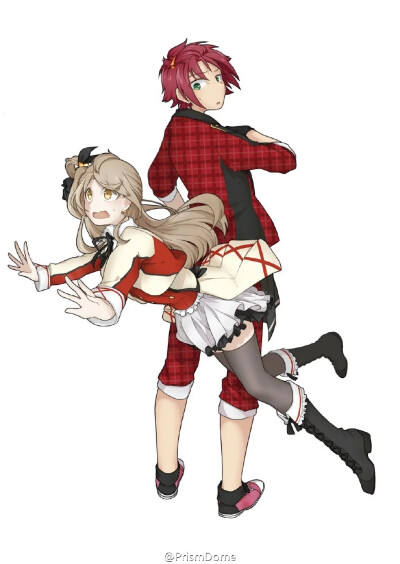 x 偶像梦幻祭の南小鸟&衣更真绪;邪教;满满的cp感;画师:@prismdome