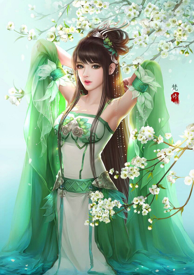 手绘古风女子诛仙·碧瑶画师:梵修 - 堆糖,美图壁纸兴趣社区