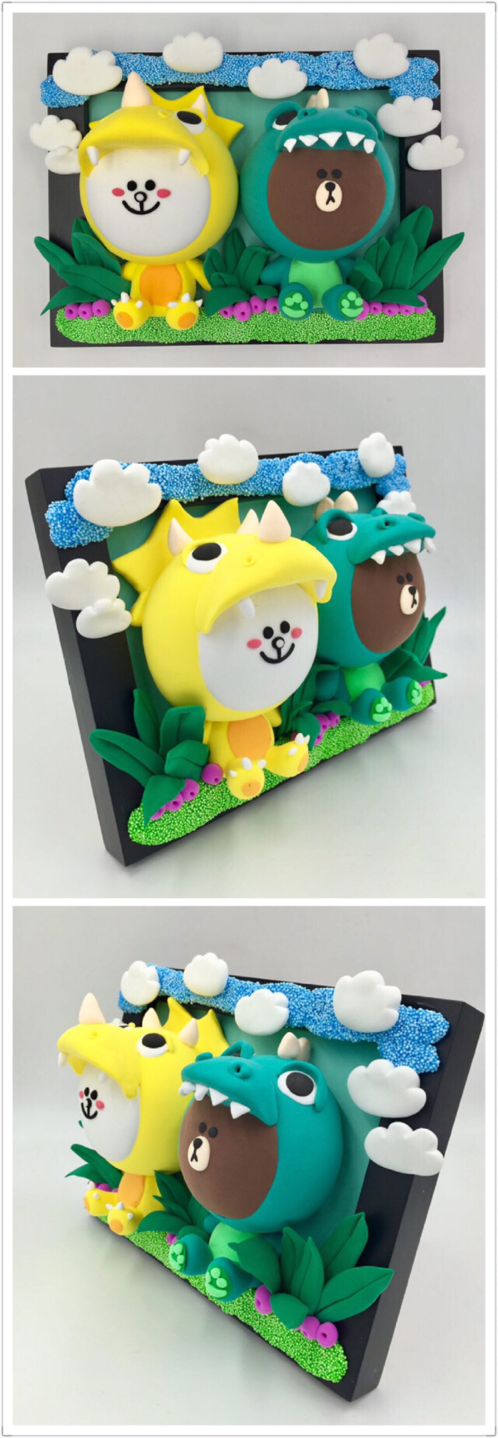 粘土立体相框,line friends