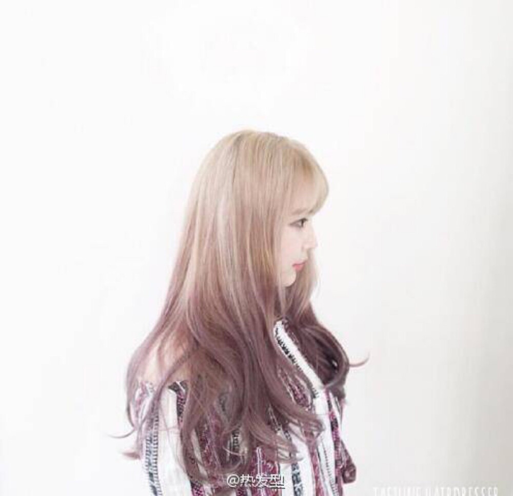 女生长发发型 染发 渐变