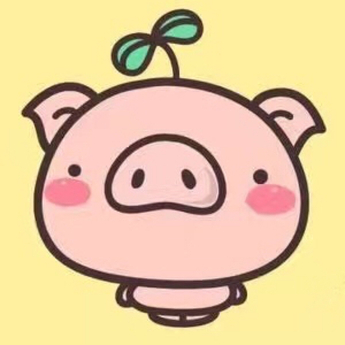 生肖猪头可爱卡通动物头像图片素材-编号37435737-图行天下