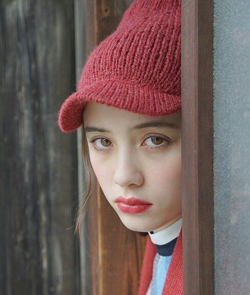 琉花luka# palm maison ohta red knit cap 2016 a/w