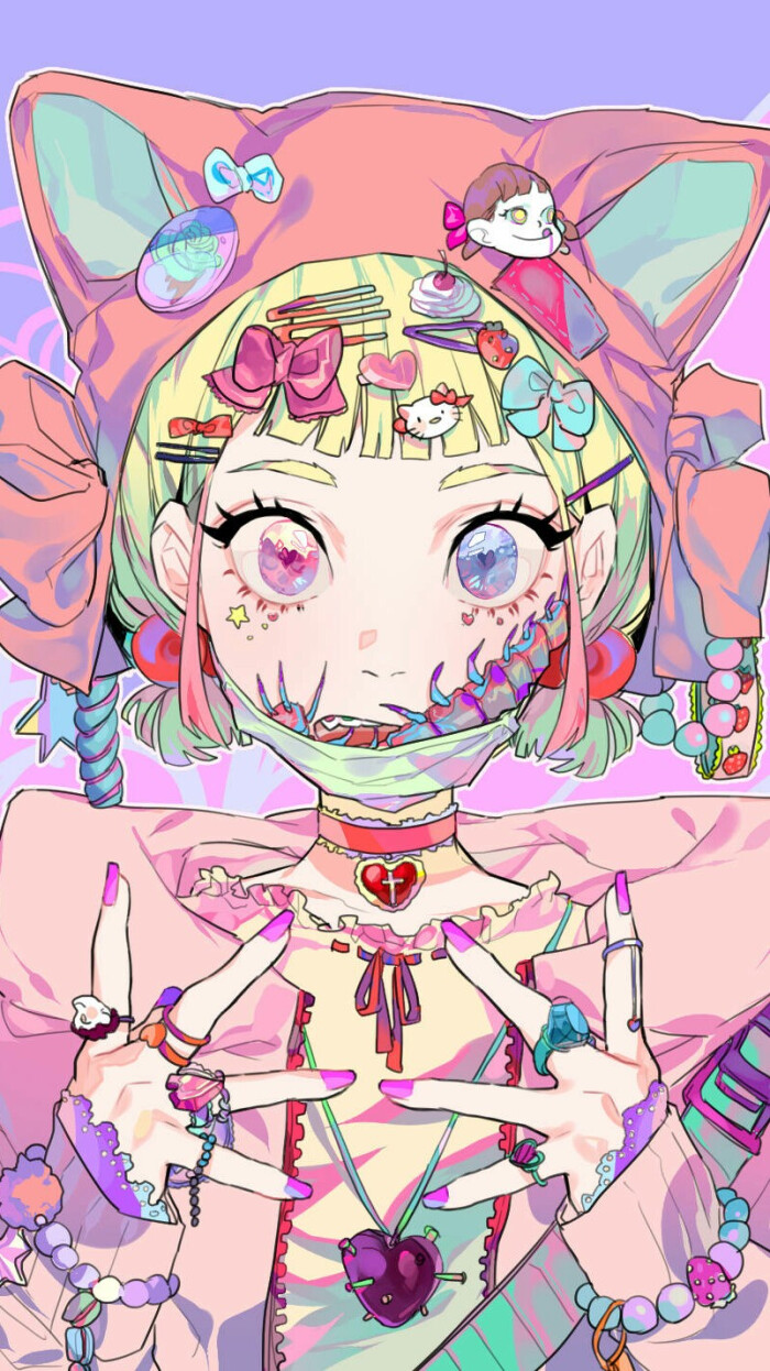 "拿图点赞"软妹 萌妹 原宿 卡哇伊 少女 梦幻 日系可爱