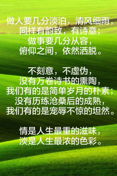 我们有的是简单岁月的朴素;没有历练沧桑后的成熟,我们有的是宠辱不惊