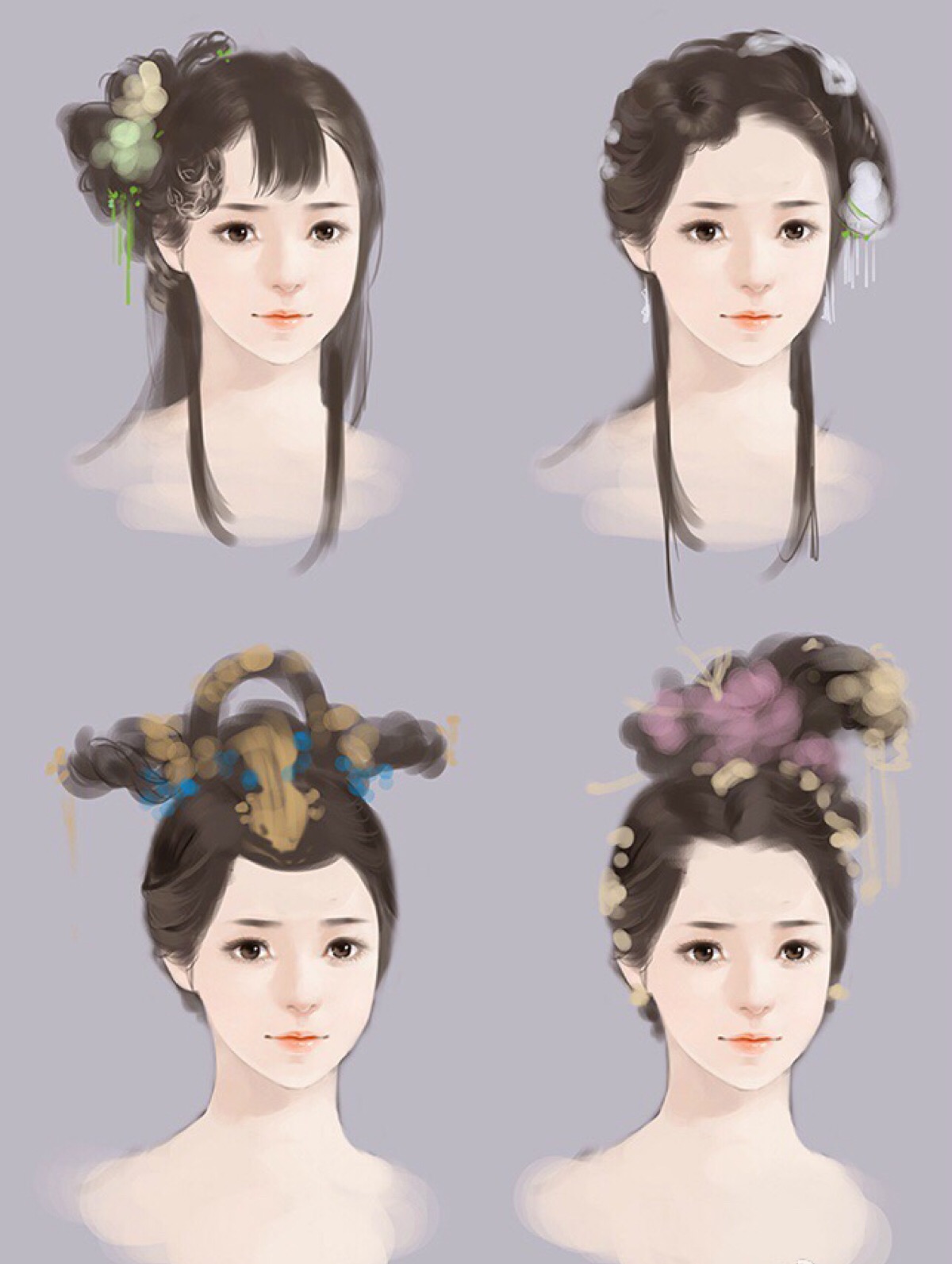 插梳盘发图解法,绾青丝——中国古代女子发型 - 贵州图库