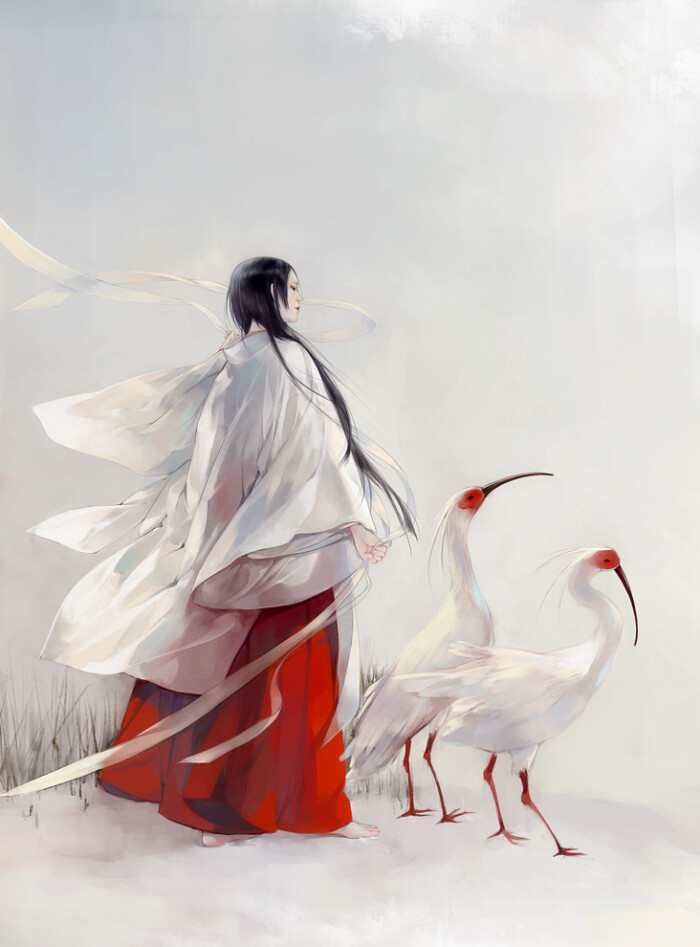古风美人 插画哇姐姐身上有仙气呢