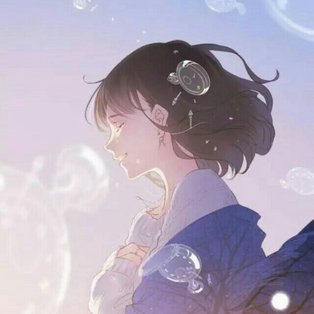 动漫头像女生头像情侣头像软萌插画清新少女心 原图微博点赞自取,喜欢