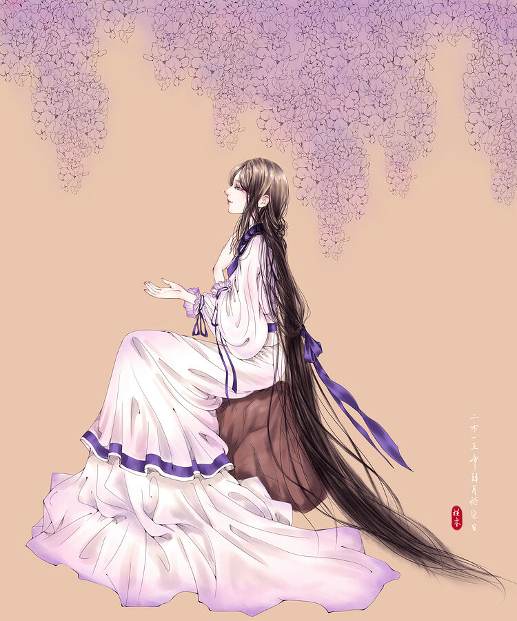 古风美人绘师槿木紫藤萝