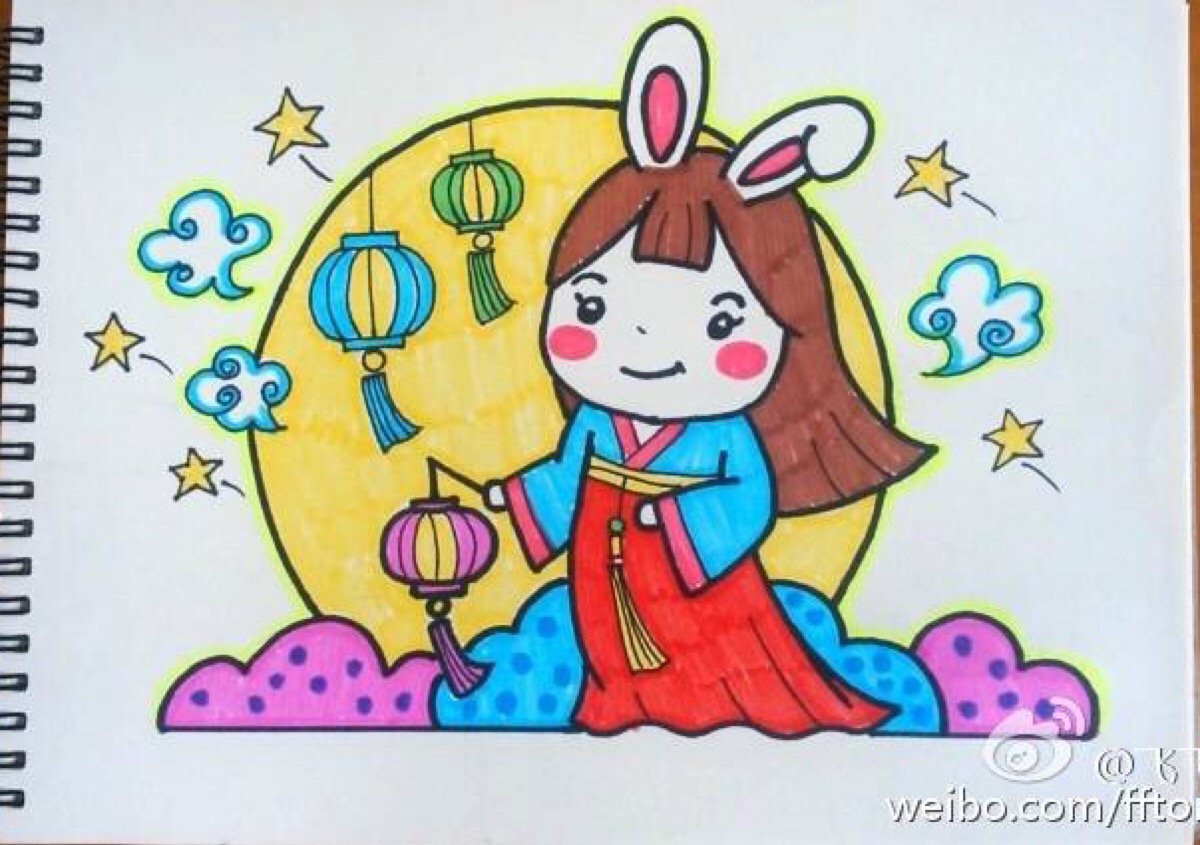 中秋节儿童画 - 堆糖,美图壁纸兴趣社区