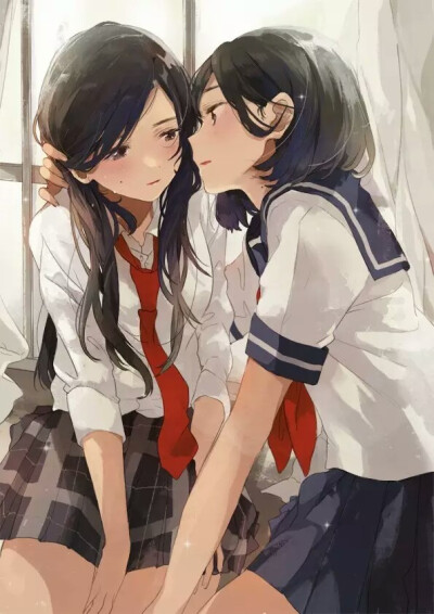 百合,可爱头像,女女美丽