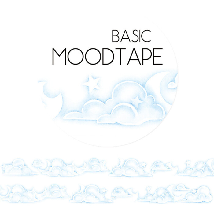 moodtape.basic星月晴空 mood原创和纸胶带 35cm循环分装 满包邮