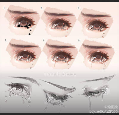 [cp]给大家分享一些日系风眼睛&眼泪的绘制画法参考,教你画出真实的