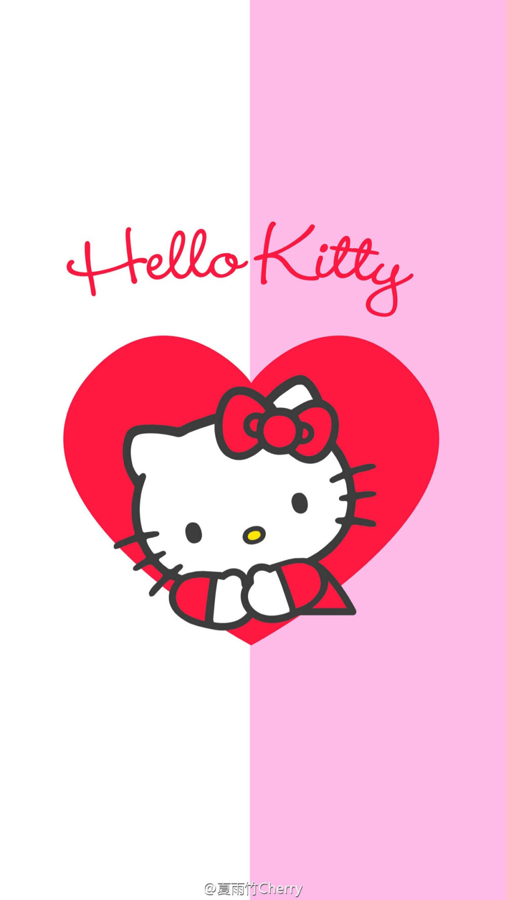 粉红hellokitty 情侣聊天背景 壁纸