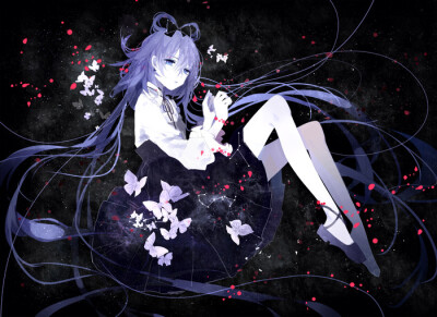 和服 女生 蝴蝶 动漫