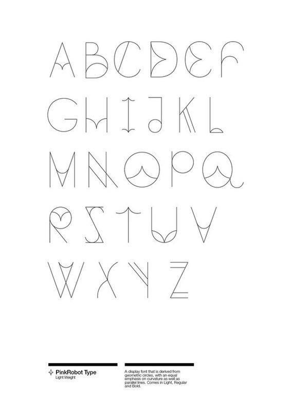 英文字体26个字母手写设计素材教程转自pinterest