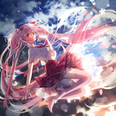 初音未来 樱初音 画师:hakusai 本作品pixiv id= 43146659