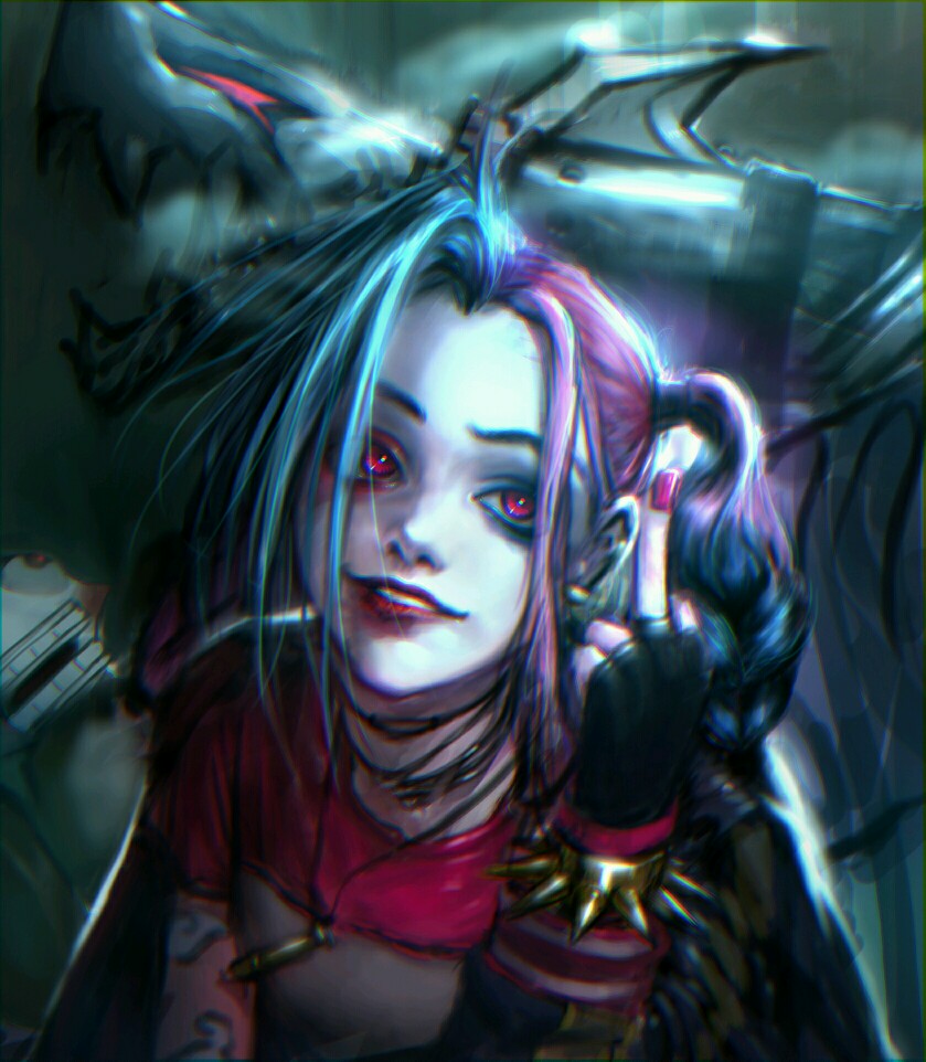 女神金克丝【p站画师:red _name jinx 转发注明出处