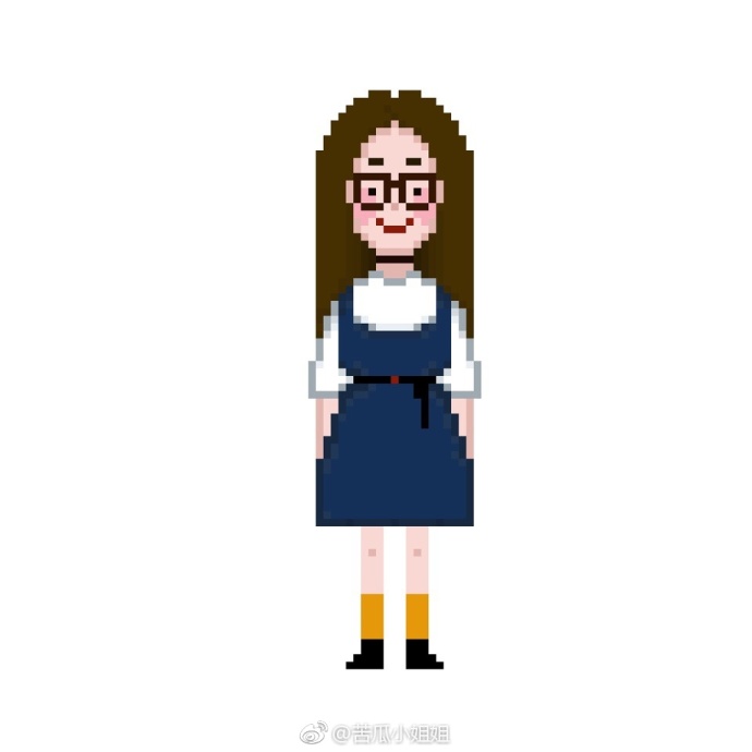 pixel art##像素画##girls# @像素画百科 @拼拼豆豆