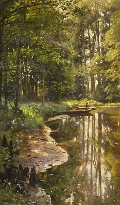 peder mork monsted(1859-1941),以画风景画而著名,他是一个浪漫主义