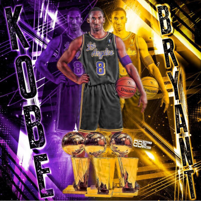 科比布莱恩特kobe bryant洛杉矶湖人la 8号与24号#科比退役#kb20