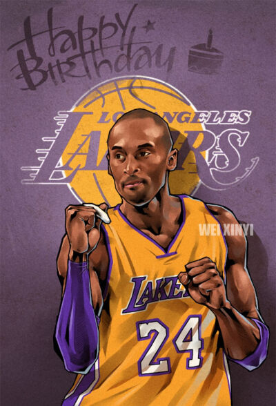 科比布莱恩特kobe bryant洛杉矶湖人la 8号与24号#科比退役#kb20