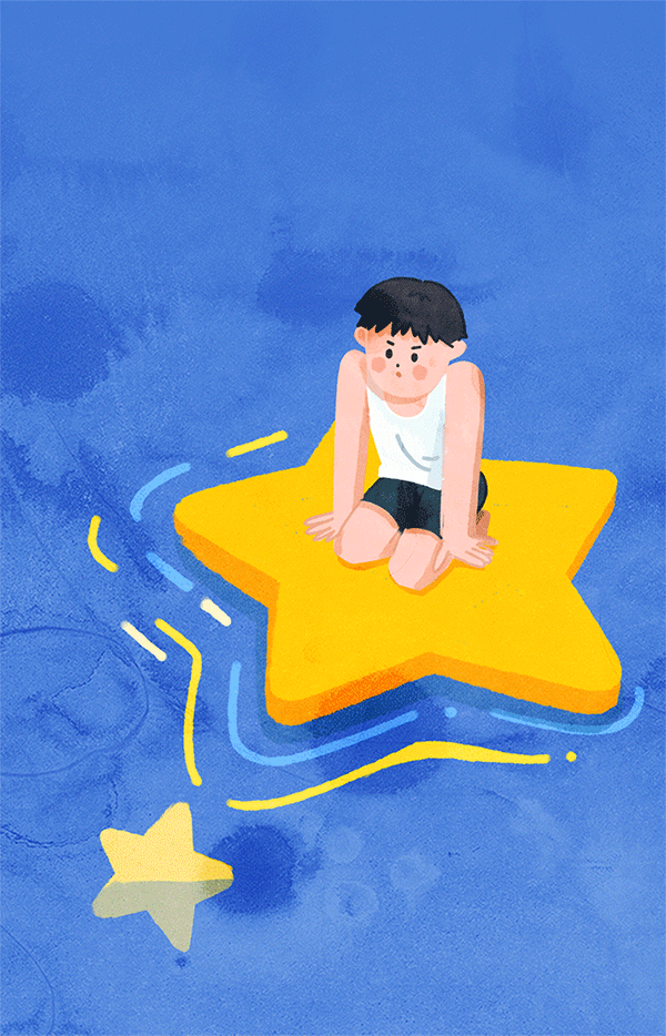 画了一张动态的插画.